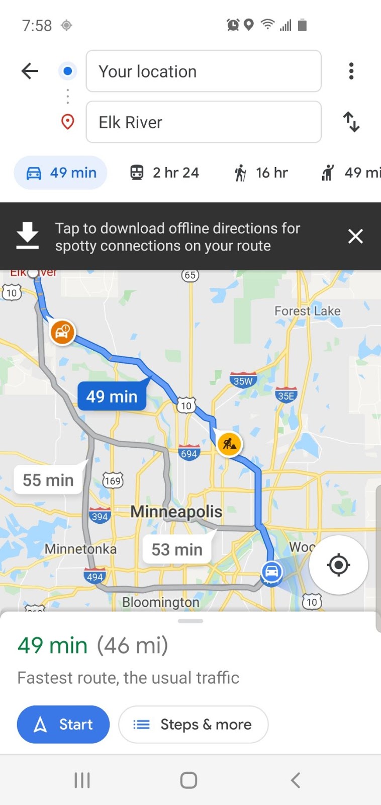 point pickup app maps