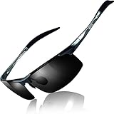 DUCO Mens Sports Polarized Sunglasses UV Protection Sunglasses for Men 8177s(Gunmetal Frame Gray Lens)