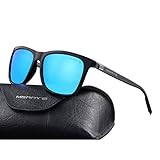 MERRY'S Unisex Polarized Aluminum Sunglasses Vintage Sun Glasses For Men/Women S8286 (Blue, 56)