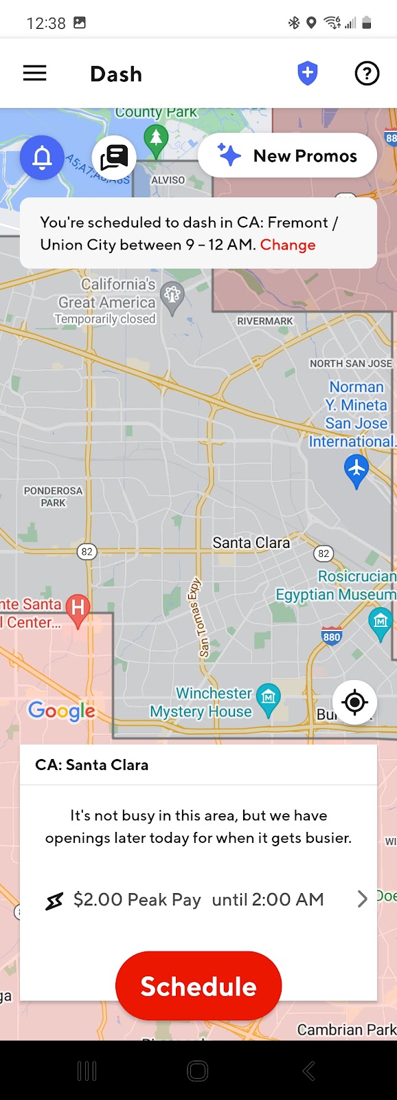 doordash not busy areas set to gray