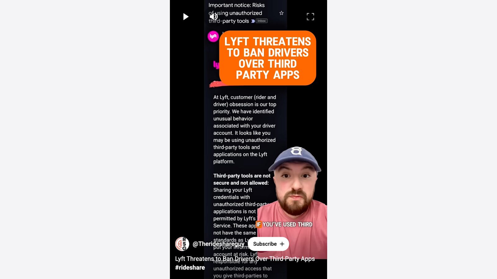 Lyft Threatens to Ban Drivers Over Third-Party Apps