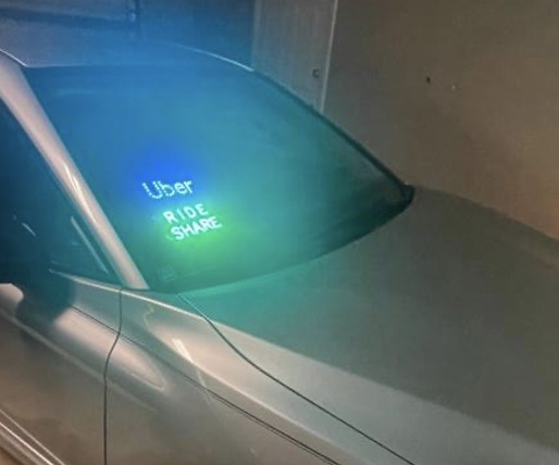 Max's uber and rideshare signs