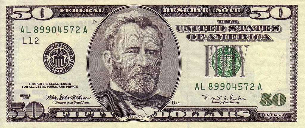 US 50 Dollar Bill