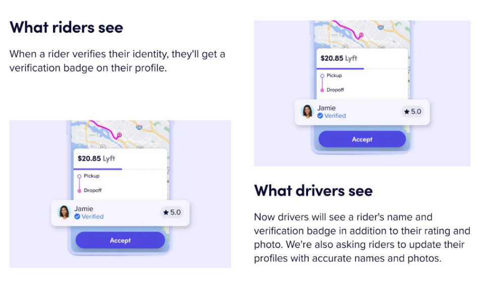 What riders and drivers see