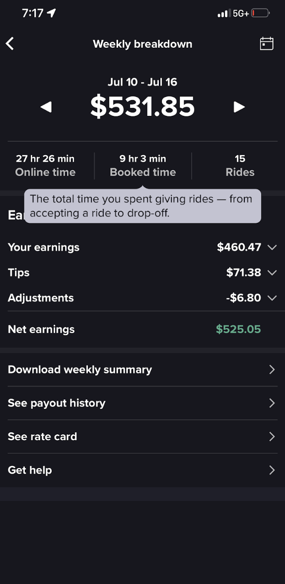 how much atl uber drivers make