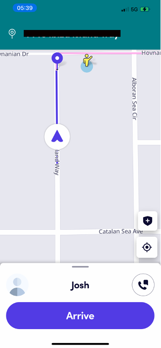 Lyft Arrive Button