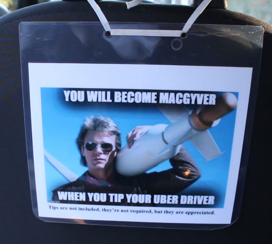 The MacGyver sign, sent by an RSG reader