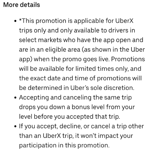 More details about the promotion